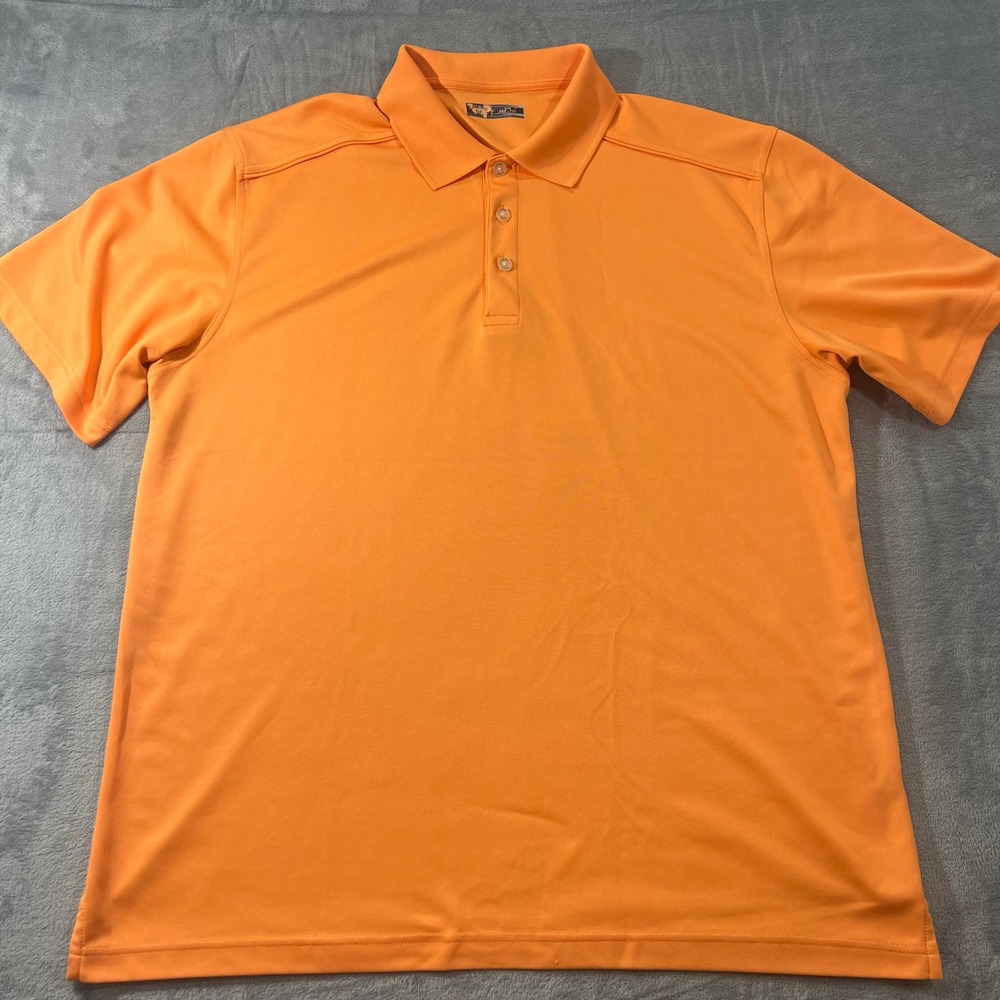 Callaway Mens XXL Orange Short Sleeve Golf Polo Shirt‎ Performance READ